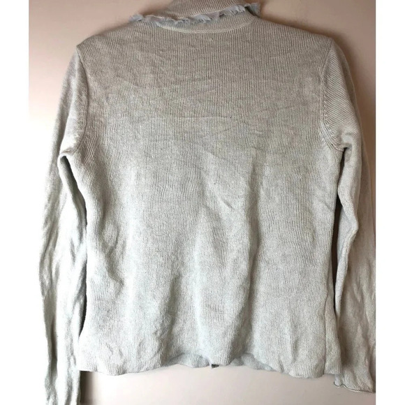 Eileen Fisher | Collared Raw Trim Button Cardigan - Picture 5 of 5